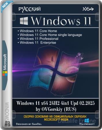 Windows 11 x64 24H2 4in1 Upd 02.2025 by OVGorskiy (RUS)